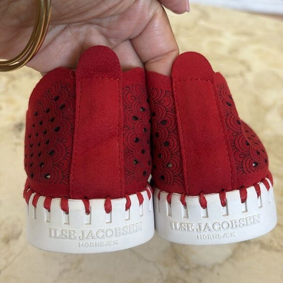 ILSE JACOBSEN - TULIP Slip on Flats Deep Red - Picture 8 of 14